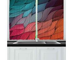 Vintage Blumenmuster Vorhänge von ambesonne, Classic Soft straffen Shabby Chic Bouquet Blütenblatt Nature Design, Wohnzimmer Schlafzimmer Fenster Drapes 2 Panel Set, Schiefer blau Reseda Grün Pink, Textil, Multi 4, 55 W By 39 L