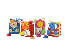 Mopec wb641 – Stiftehalter aus Holz mit Figuren des Zirkus Sortiert in 4 Modelle mit 4 Pralinen, 8-er Pack