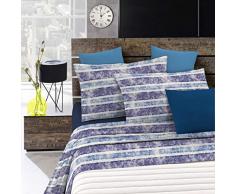 Fantasy Italian Bed Linen Bettwäsche, Sripes, Kleine doppelte, Mikrofaser, Jeans Streifen