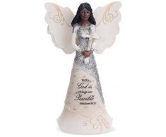 Pavilion Gift Company 82382 mit Gott alle Dinge sind möglich Ebenholz Engel Figur, 6–1/5,1 cm