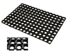 Giacomini & Gambarova Compos Rechteckiger Teppich eckig Gummi, Schwarz, 50 x 100 cm