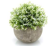 velener Mini-Kunststoffpflanze mit Töpfen, künstliche Kiefer, Kunstpflanze mit Töpfen, für Heimdekoration, Violett