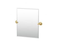 Gatco Designer II Rahmenloser ovaler Spiegel Rahmenloses Rechteck 24 Inch Messingfarben
