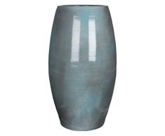 Mica decorations 1002893 Lester Vase, rund, Höhe 70 x Durchmesser 39 cm, blau
