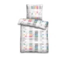 biberna 0636038 Mako-Satin Bettwäsche Garnitur mit Kopfkissenbezug (Baumwolle) 1x 135x200 cm + 1x 80x80 cm, grau