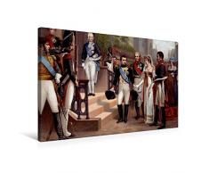 Calvendo Premium Textil-Leinwand 75 cm x 50 cm quer, KÃ¶nigin Luise und Napoleon 1807 in Tilsit | Wandbild, Bild auf Keilrahmen, Fertigbild auf echter Leinwand, Leinwanddruck Menschen Menschen
