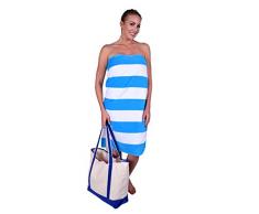 Buha 100% türkische luxuriöse weiche Baumwolle Übergröße XL (88,9 x 152,4 cm) Cabana Handtücher für Strand, Bad und Pool 1 Pack Cabana Beach Towel Aqua