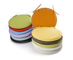 MI CASA Red Crudo Glatt, cremefarben, Kissen für Stuhl, Rot