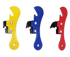 Fackelmann Dosenöffner Explorer, Edelstahl, farblich sortiert, 10 x 2,5 cm