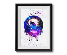 Uhomate Jack and Sally Nightmare Before Christmas Leinwanddrucke, Wanddekoration, für Wohnzimmer, Schlafzimmer, Badezimmer, C027, 11x14 Inch