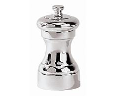 Peugeot Salzmühle Flachmann, Metall versilbert, 7 x 7 x 10 cm