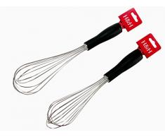 H+H Basic Black Schneebesen, 32 cm, Edelstahl, Schwarz