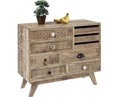 Kare Design Kommode Puro 9 Schübe, schmales, modernes Sideboard, Kommodenschrank, Beige (H/B/T) 65x80x35cm
