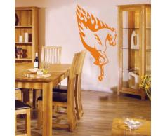 INDIGOS 4052166052412 Wandtattoo w288 Pferd, Feuer, Schweif Wandaufkleber 120 x 64 cm, orange