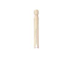 Kikkerland Tütenclip Holz Wäscheklammer, beige, Set von 8
