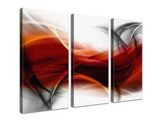 Lana KK - Empfindung RS - edel Leinwand Bild Kunstdruck auf Keilrahmen, fertig gerahmt in 150 x 100 cm, dreiteilig