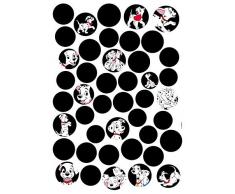 Komar Disney Deco-Sticker 101 Dalmatiner DOTS | Größe: 50 x 70 cm (Breite x Höhe) | Wandtattoo, Wand, Dekoration, Aufkleber, Sticker, Kinderzimmer - 14057h, Schwarz/Weiß