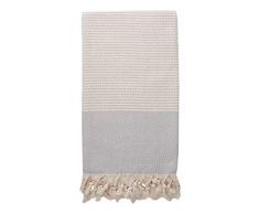 InfuseZen Stonewashed Türkisches Handtuch, dünn und saugfähig, Pestemal Badetuch oder Strandtuch, Fouta Hammam, Baumwolle, grau, Measures: 38 inches x 65 inches (3.2 ft x 5.4 ft)