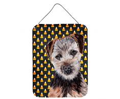 Caroline s Treasures Norfolk Terrier Puppy Candy Corn Halloween Wand oder Tür Aufhängen Prints, 40,6 x 30,5 cm