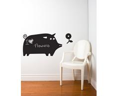 Adzif Kreidetafel Schwein, selbstklebend, Mehrfarbig