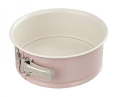 Dr. Oetker Springform Ø 18 cm mit Flachboden, Backform mit extra hohem Rand aus der Serie Modern Baking - Retro Design, runde Kuchenform mit zweifarbiger Premium-Antihaftbeschichtung (Farbe: Rosa/Creme), Menge: 1 Stück