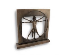 Things2Die4 Leonardo Da Vinci L Uomo Vitruviano männlicher Akt bronziert Figur Skulptur Statue