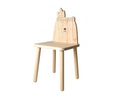 Artemio Stuhl Totem Bär 29 x 29 x 57.5 cm, natur, 29 x 29 x 57,5