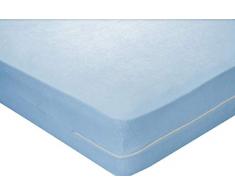 Pikolin Home Matratzenbezug, Frottee, elastisch, Blau Cama 105-105 x 190/200 cm blau