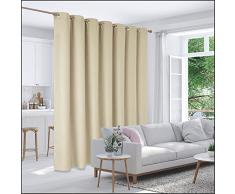 Deconovo Massiv Sichtschutz Raumteiler Tülle Top Vorhang 1 Panel 8.3ft Wide x 8ft Tall Beige