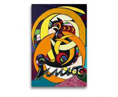 Premium Textil-Leinwand 50 x 75 cm Hoch-Format Luna-Kätz-Dreams, Petra Kolossa, Acryl auf Leinwand, 70x50, 2014 | Wandbild, HD-Bild auf Keilrahmen, Fertigbild auf hochwertigem Vlies, Leinwanddruck von Petra Kolossa