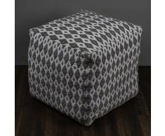 Rizzy Home Sitzhocker, quadratisch, elfenbeinfarben