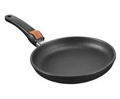 SKK 22014 Titan Induction, Guss-Bratpfanne ø 20cm, antihaft-beschichtete Pfanne, induktionsgeeignet, flacher Rand, keramisch verstärkt, mit abnehmbarem Griff, Backofen-fest, Made in Germany
