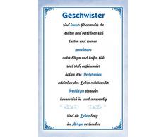 Schatzmix Spruch Geschwister Metallschild Wanddeko 20x30 cm tin Sign Blechschild, Blech, Mehrfarbig, 20_x_30_ cm