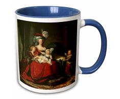 3dRose Marie-Antoinette Kinder, 1787, Elisabeth-Louise vigee-lebrun-Two, 10,16 x 7,62 x 9,52 cm, Tasse, Keramik, Blau