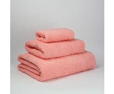 Das Dragon Blanco Duschtuch Set aus 100% Baumwolle, Lachs 30 x 50; 50 x 100; 70 x 140 cm