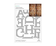 Momenta Stanzschablonen Alpha 2 in Serif, 26-teiliges Set – komplettes Alphabet aus vielseitigen Stanzschablonen – für Scrapbooks, Grußkarten, Briefkästen usw.