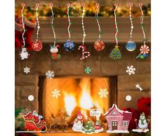 ORIY Fensteraufkleber, Weihnachtsdesign, DIY Wand-Tür-Wandbild, Aufkleber, entfernbar, Weihnachts-/Urlaubs-/Winter-Wunderland-Dekorationen, Dekorationen für Partys usw. 803