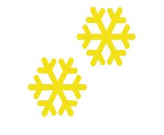 Kleb-drauf 2 Schneeflocken-Aufkleber zur Dekoration von WÃ¤nden, Glasprodukten, Fliesen
