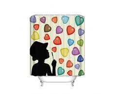 Prime Leader Schimmelresistent Dusche curtain-cute Silhouette Animal Wasserdicht Badezimmer Stoff, Vorhänge Dusche, Badezimmer Dekor mit Haken, Polyester, TK-CRY-0416, 72(w) x 84(h)