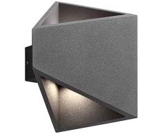 AEG Außenwandleuchte, 2-flammig, Aluminium-Druckguss, 4 W, anthrazit