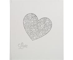 Exacompta 16754E Fotoalbum Harmony, 60 Seiten, 300 Fotos, 29 x 32cm, 1 Stück, weiß Glitter