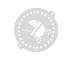 RAYHER 68021000 Cake Stencil Baby, 26 cm Durchmesser und Bordüre 22 x 8 cm, SB-Btl, 1 Set