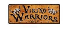 Alamazookie Pirat Decor ~ Metall Schild ~ Bar Zubehör, nautisches Design, Strand, ocean & Man Cave Wanddekorationen ~ USA Made Viking Warriors Only