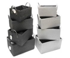 topfurnishing Woven konisch Küche Schrank Aufbewahrung X-Mas Geschenkkorb mit Griff, Stoff, Grau, 34 x 22 x 22 cm