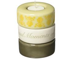 Calla-Trio by Pavilion Gift Stapelbarer Teelichthalter 4-Inch Tall gelb