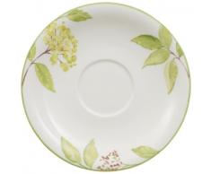 Villeroy & Boch Charm and Breakfast Green Garland Kaffeeuntertasse extragroß 20 cm, weiß
