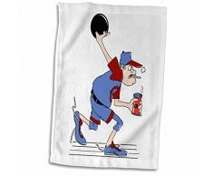 3D Rose Funny Redneck Bowler Bowling Humor Design Handtuch Sport Handtuch 15x22