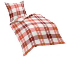 fleuresse 602943 Fb. 4 Flanell-Bettwäsche, 155 x 220 cm, rot
