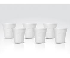 Bialetti Y0TZ502 6 Espressobecher, Porzellan, weiß, 23.7 x 14 x 7 cm, 6-Einheiten