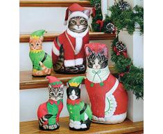 FIDDLER S ELBOW Mrs. Claus Katze Türstopper, dekorative Tür Stopper, innen